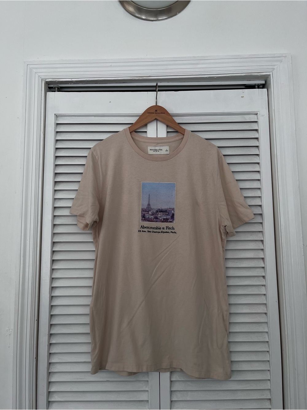 Abercrombie & Fitch Beige Short-Sleeve Paris Graphic Tee